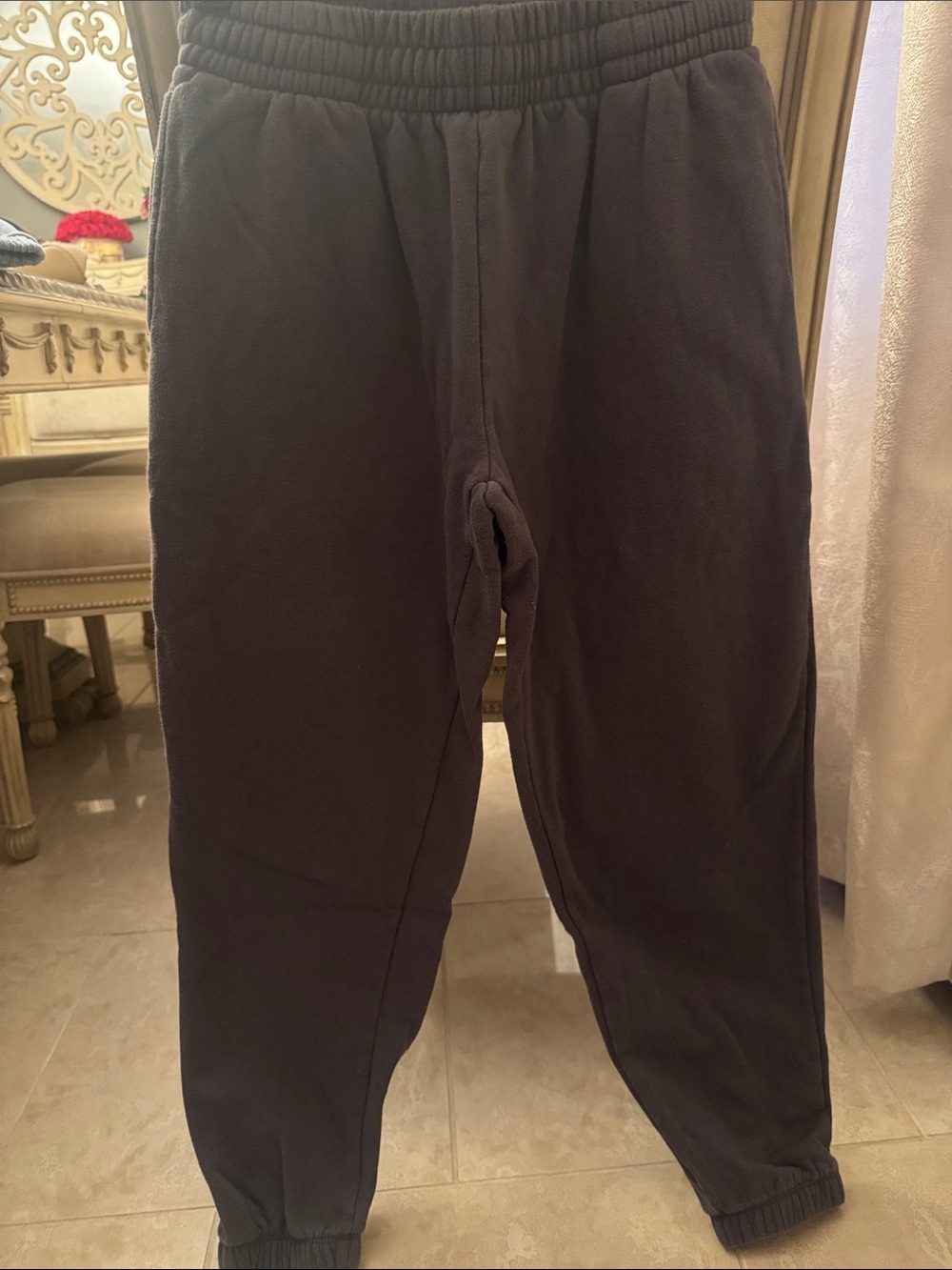 Garage Men's Black Elastic Waist Jogger Pants